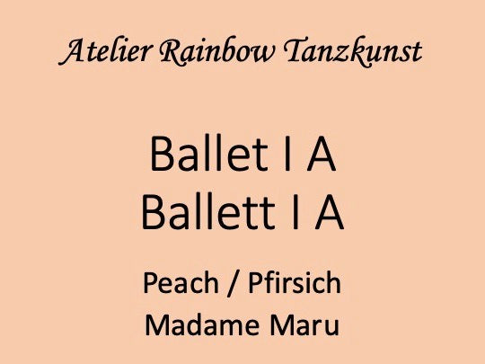 Ballet I A / Ballett I A Nr. 4