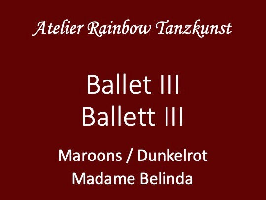 Ballet III / Ballett III Nr. 4