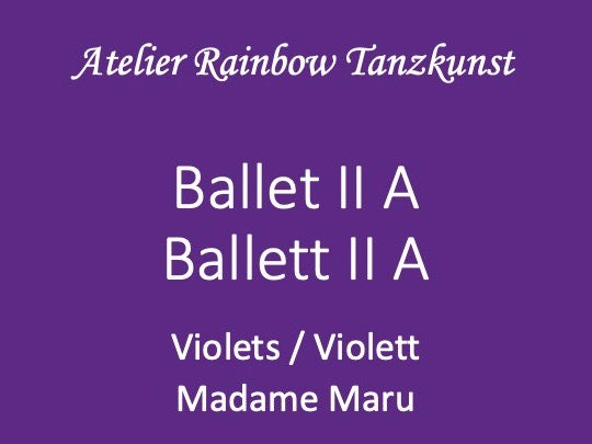 Ballet II A / Ballett II A Holiday Special